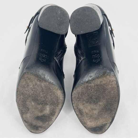 Black Leather Ankle Boots - Picture 7 of 16